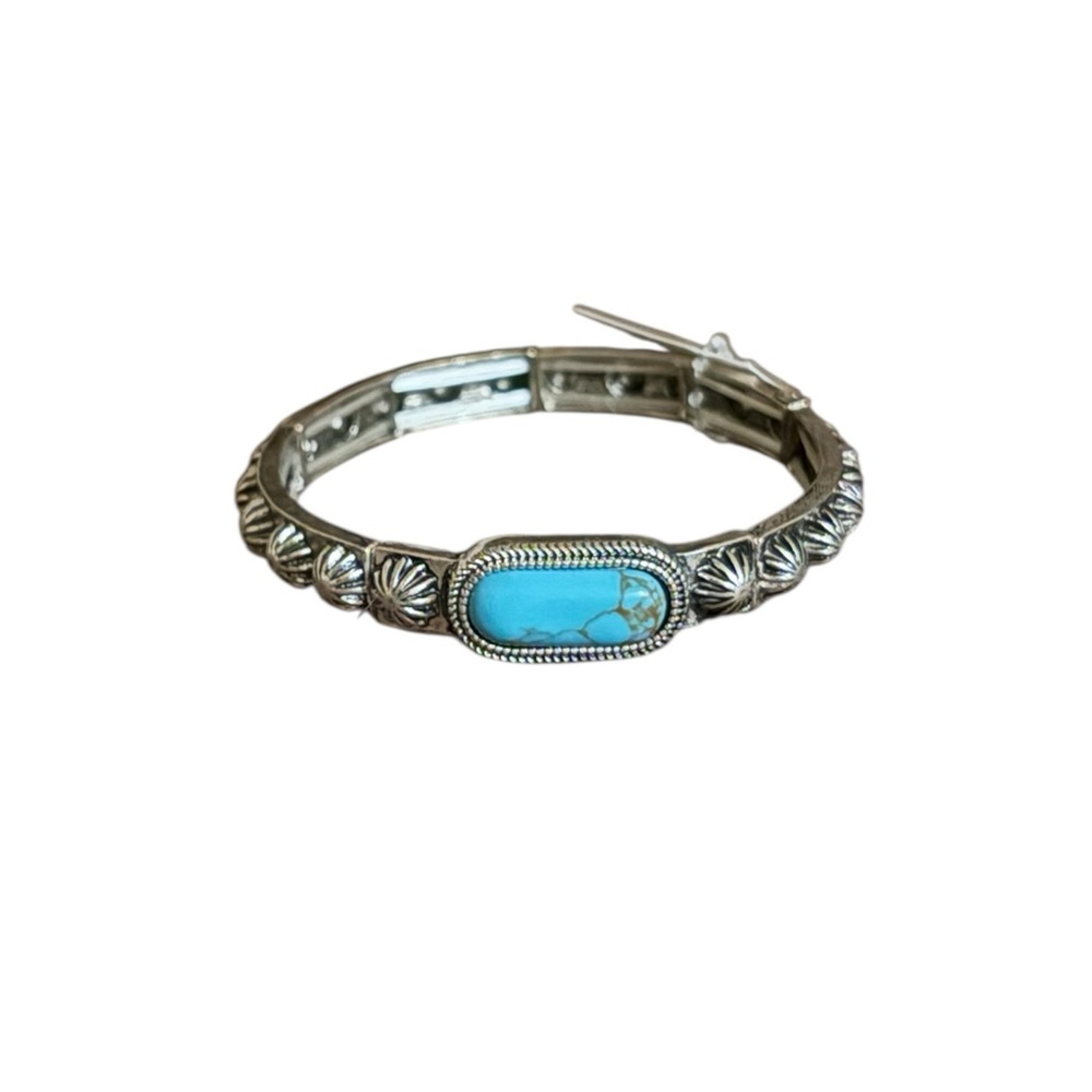 Silver•Blue Stone Bracelet
